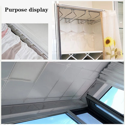 Strong Self-Adhesive Curtain Track – No Drill Nano Silent Sliding Rail System for Top & Side Mounted Window Decor Accessories