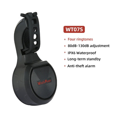 Electric Bicycle Horn Alarm - 80-130dB Bike Bell for E-Scooters, Road Bikes & MTB Handlebar Accessory