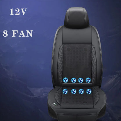 DC 12V 3D Spacer Car Summer Cool Air Seat Cushion | Fast Blowing Ventilation | 8Fan/16Fan | Refrigerated Cooling Pad