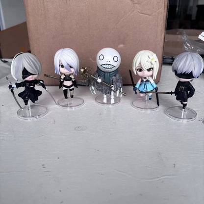 5PCS Game NieR: YoRHa Action Figures — Cute 2B & A2 Collectible Toy Set