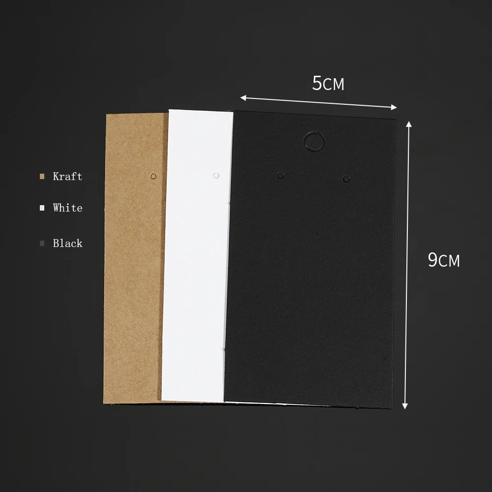 50 Sets Earring & Necklace Display Cards with Self-Seal Kraft Paper Bags – DIY Jewelry Packaging