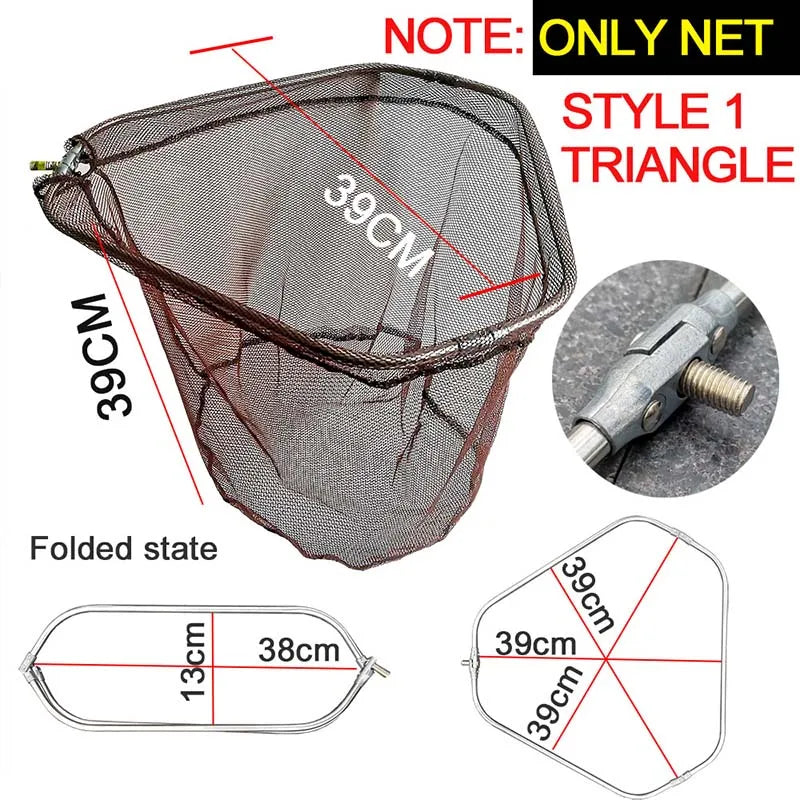 JOSBY Telescopic Foldable Fishing Net – 2.1M/3M/4M Lightweight Carbon Fiber Landing Net for Carp & Sea Fishing