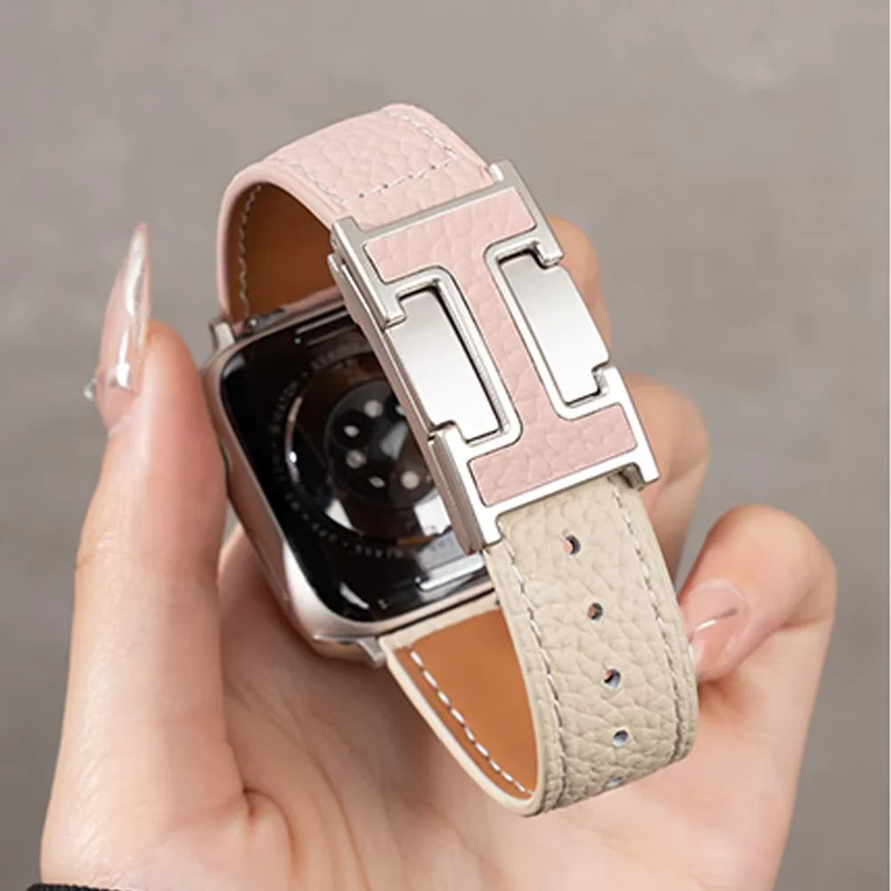 Genuine Leather Straps for Apple Watch – 40mm-49mm Bands for Series 5/6/7/8/9/10, SE & Ultra