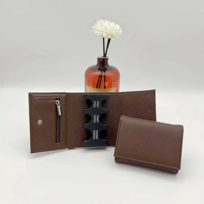 Multi-Functional 2-in-1 Portable Coin Clip & Card Wallet – Colorful Tri-Fold Coin Purse for Travel & Loss Prevention