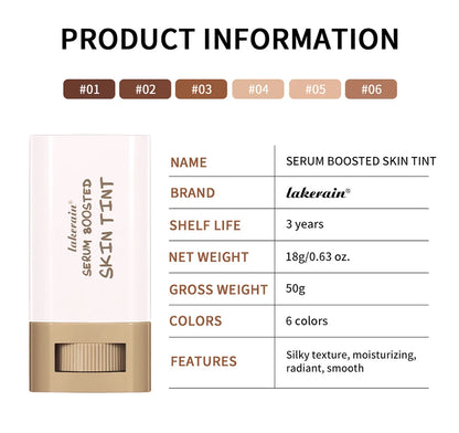 Waterproof Skin Tint Stick – Nourishing Tinted Foundation & Contour Balm for Face Makeup