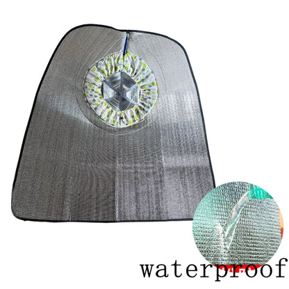 Sun & Rain Hooded Cape – Breathable UV Protection Wide Brim Hat with Neck Cover for Farming & Gardening