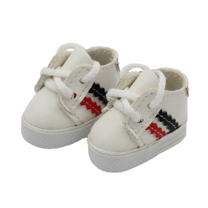 Labubu Doll Sneakers (4x1.8cm) - Shoes for 17cm Macaron Plush, 15cm EXO Cotton, & 1/6 BJD Dolls Accessories