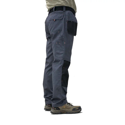 Men’s Safari Style Multi-Pocket Cargo Work Pants – Straight Fit Wear-Resistant Outdoor Tactical Trousers with Utility Pockets