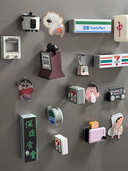 Coffee Shop Magnetic Fridge Stickers – Creative Convenience Store Light Signs, Luminous 711 Light Box Home Decor