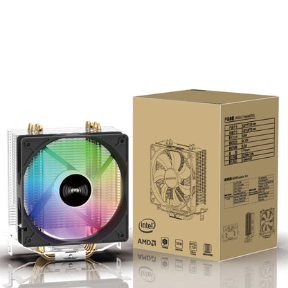 TEUCER CPU Cooler — 4 Heat Pipe Radiator with 3-Pin PWM Silent RGB Fan for Intel LGA 1700/1150/1155/1156/1366 & AMD AM2/AM3/AM4