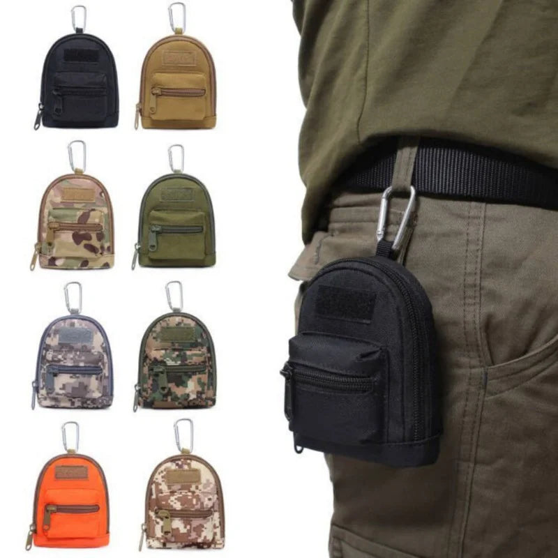 Tactical Molle Waist Bag EDC Mini Wallet Key Purse - Outdoor Storage Pouch for Hunting, Camping, Hiking