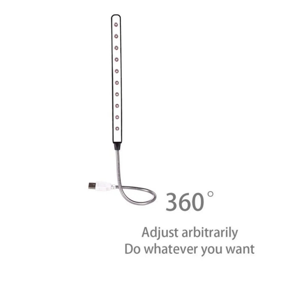 Mini USB Foldable LED Night Light - Portable Reading Lamp for Desk Decoration, PC Keyboard Lighting, Notebook Power Socket