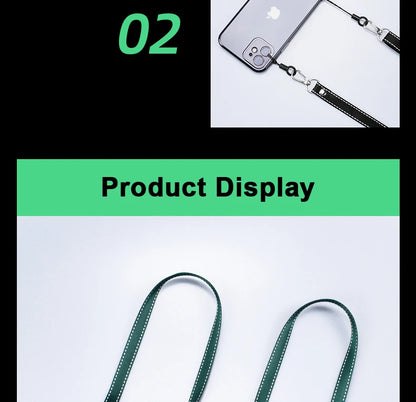 Simplicity Crossbody Cell Phone Lanyard – Adjustable Neck Strap with Universal Clip Gasket, Anti-Lost Mobile Phone Lanyard