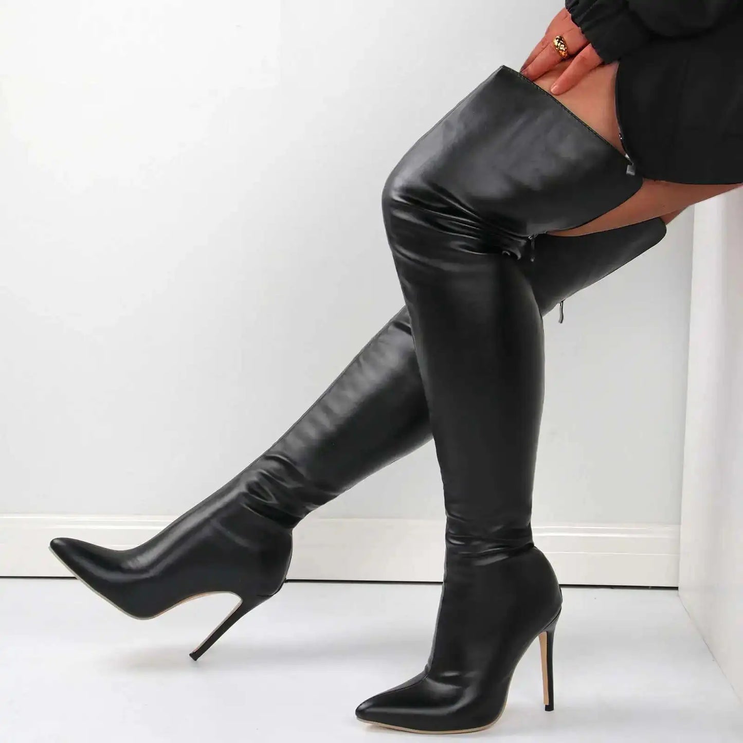 Big Size Women’s Over Knee Boots 40-46 - 11cm High Heel Fashion Boots with Back Zipper 2026