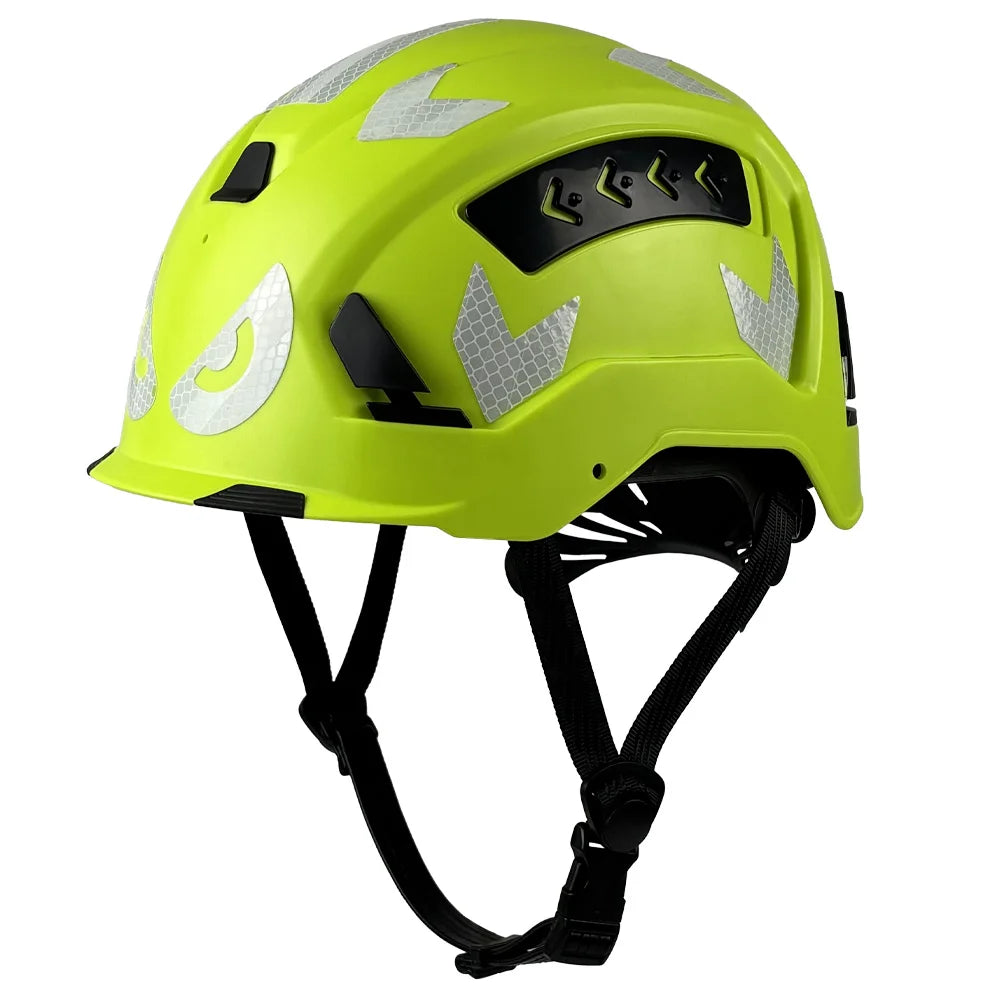 ANSI CE Safety Helmet - Breathable ABS Construction Hard Hat with Sliding Vents & Reflective Stickers