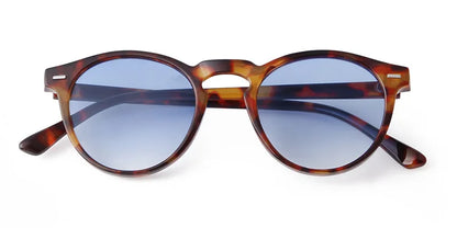 Vintage Round Sunglasses – 2024 Fashion Design for Men & Women, Retro Rivet Yellow & Blue Lens, Square Sun Glasses
