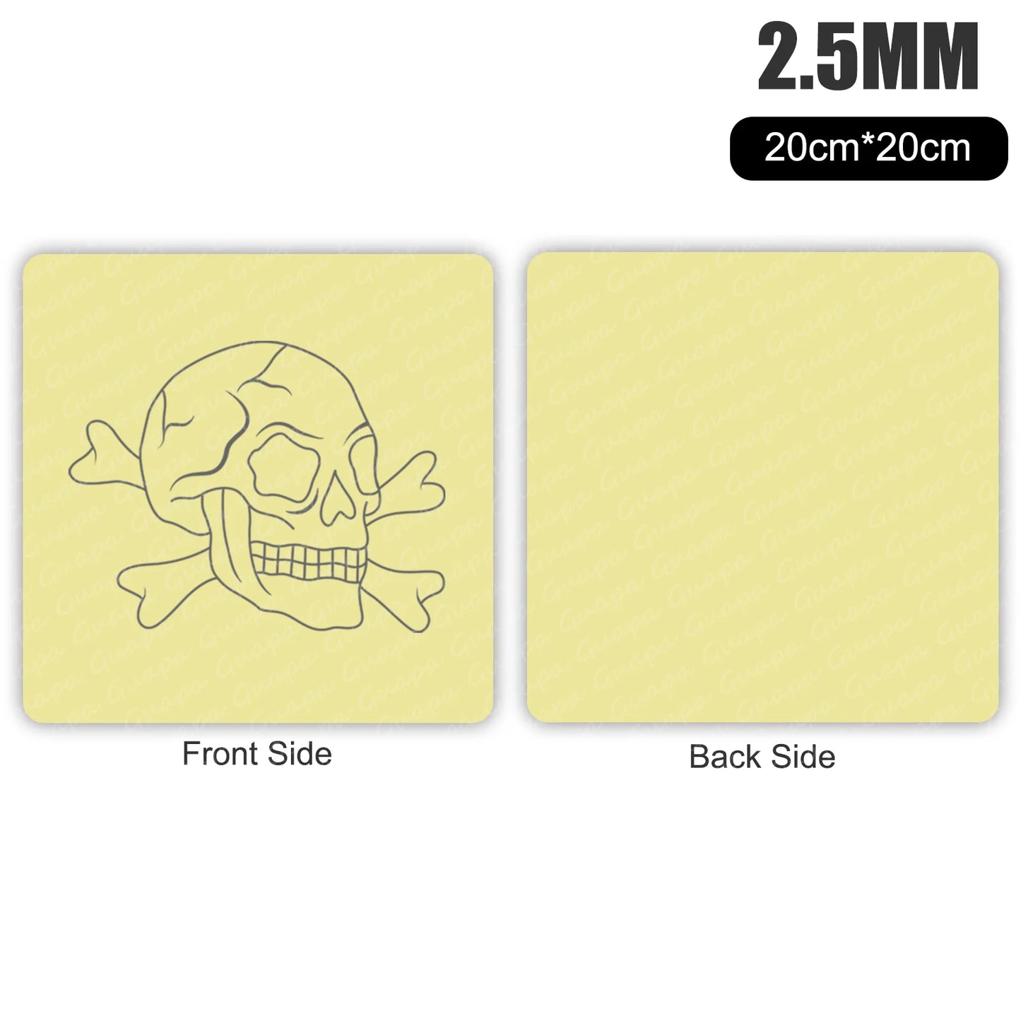 Silicone Practice Skin for Permanent Makeup — Double-Sided Latex Sheet with Brows Design for Hair Stroke Training