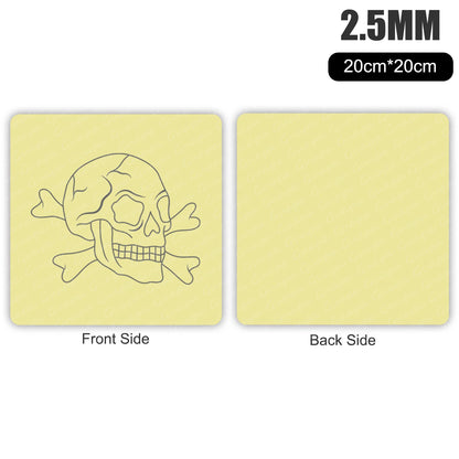 Silicone Practice Skin for Permanent Makeup — Double-Sided Latex Sheet with Brows Design for Hair Stroke Training