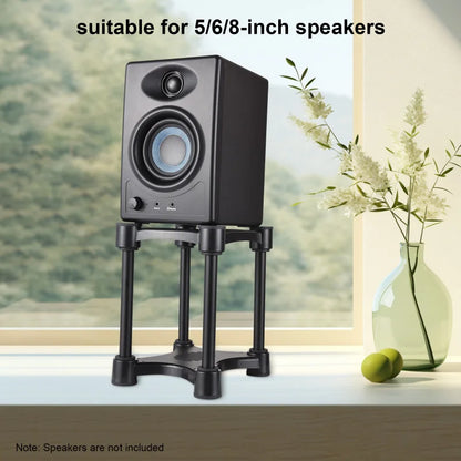 Desktop Speaker Stands – Removable Shock Absorber Monitor Audio Brackets for 5/6/8-Inch Speakers
