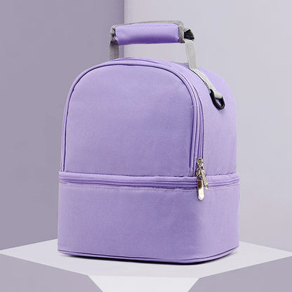 Insulated Double-Layer Mommy Bag — Large Capacity Travel & Picnic Baby Food Handbag
