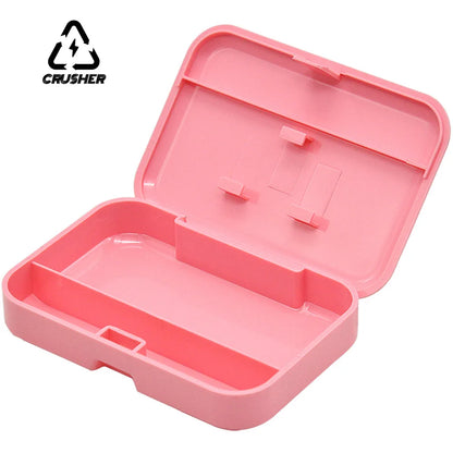 CRUSHER Rolling Paper Tobacco Box – 110mm×75mm Plastic Storage Case for Dry Herbs, Spices & Smoking Accessories