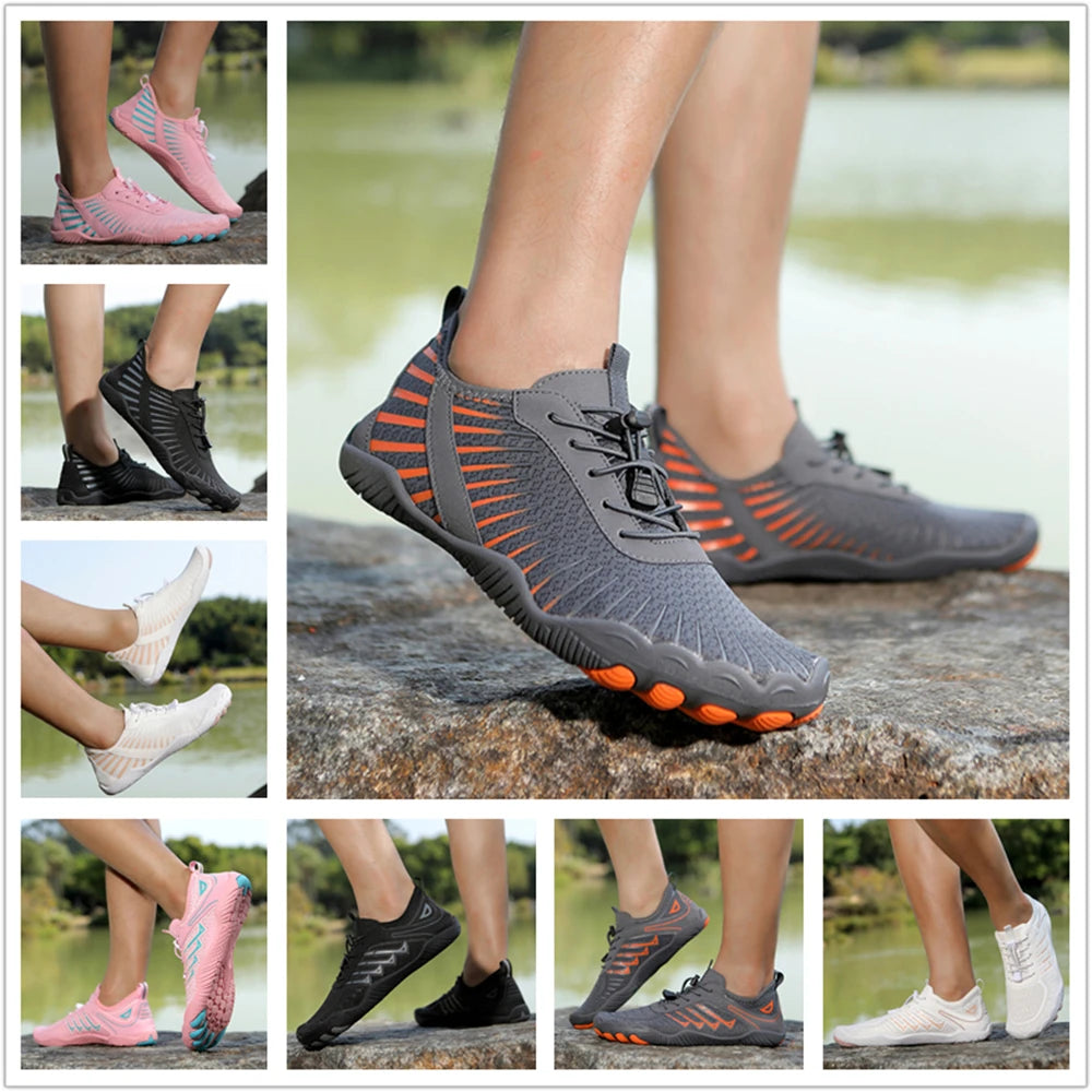 Unisex Aqua Water Shoes – Anti-Slip Quick-Dry Barefoot Sneakers for Beach, Swimming, Wading & Outdoor Activities