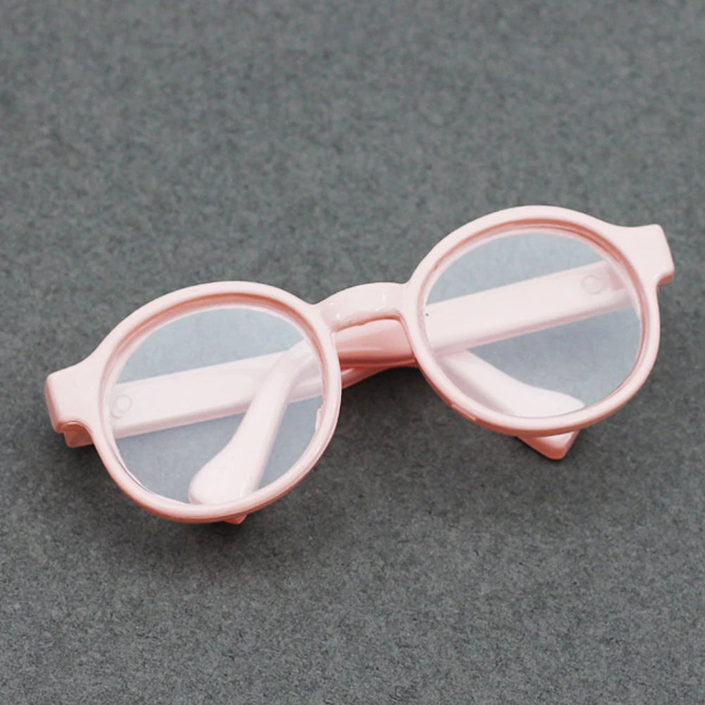 6.5cm Transparent Plastic Glasses for BJD Dolls, Labubu, MSD, SD, EXO - Sunglasses for 1/8, 1/6, 1/3, 1/4 Plush Dolls