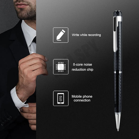 Digital Voice Recorder Pen — Portable USB Audio Recorder with MP3 Playback for Lectures, Meetings & Classes (8GB/16GB/32GB)