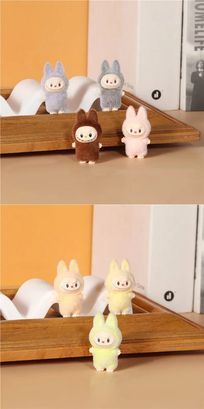 Labubu Mini Plush Toy 4.3cm – Sitting Posture Handmade Cartoon DIY Desktop Ornament Mystery Box Gift