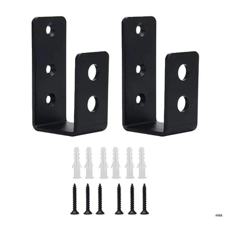 Door Barricade Security Clamps - U-Shaped Door Lock Brackets Set for Home, Barn, Shed, Garage & Gate Protection