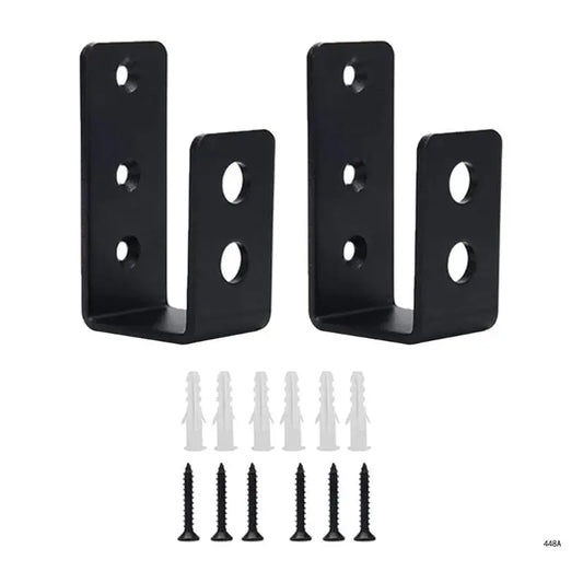 Door Security Barricade Brackets - U-Shaped Locking Clamps for Home Barn Shed Garage Gate Safety Support