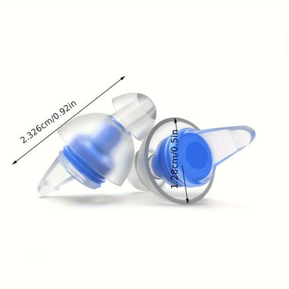 HUAK High Fidelity Silicone Ear Plugs - Reusable Noise Reduction for Sleep, Study, Work, Music, Motorcycle & Swimming