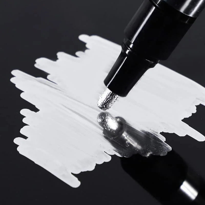 3/2/1pcs Chrome Mirror Marker Pen – 2mm DIY Reflective Paint Pen for Permanent Gold & Silver Touch-Up, Model Painting & Marking