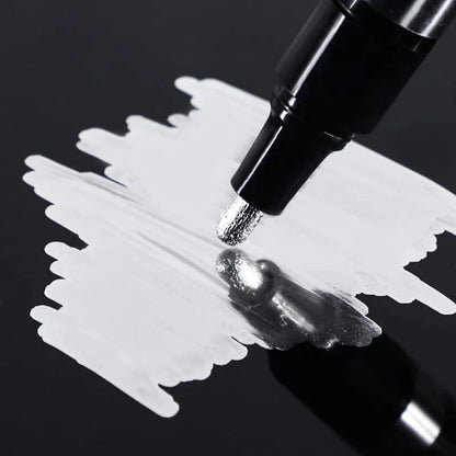 3/2/1pcs Chrome Mirror Marker Pen – 2mm DIY Reflective Paint Pen for Permanent Gold & Silver Touch-Up, Model Painting & Marking