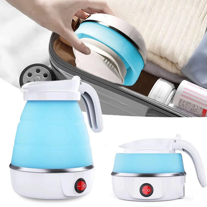 Portable 600ML Folding Electric Kettle – Travel & Camping Electric Water Heater, Foldable Design