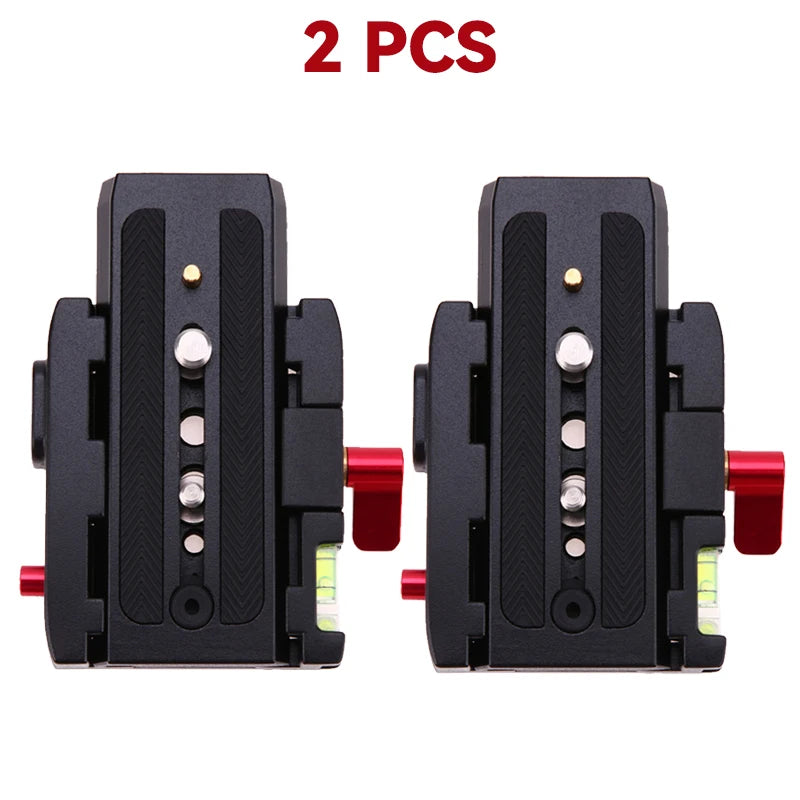 Quick Release Plate Adapter for Manfrotto 501/503/701HDV – Aluminium Tripod Clamp Replacement Kit 577/519/561/Q5 Compatible