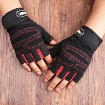 Outdoor Sports Fingerless Gloves – Long Wrist Guard for Men & Women, Ideal for Gym, Cycling, Hiking, Boxing & Training Workouts