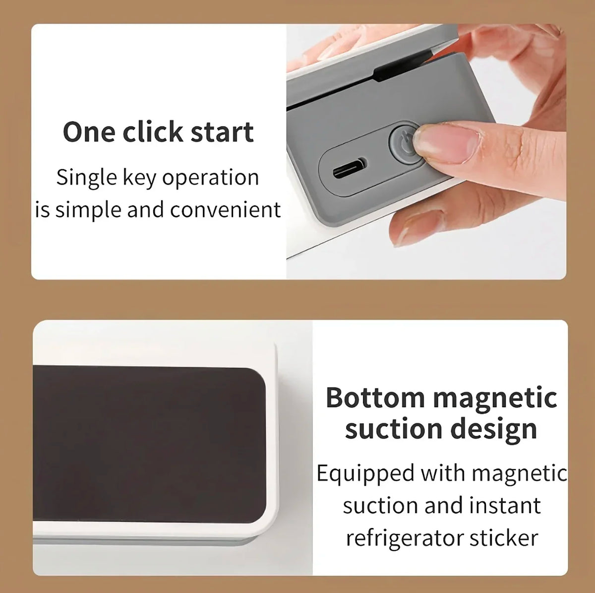Mini Rechargeable Bag Sealer - Portable Handheld Heat Sealing Machine for Food Storage & Packaging
