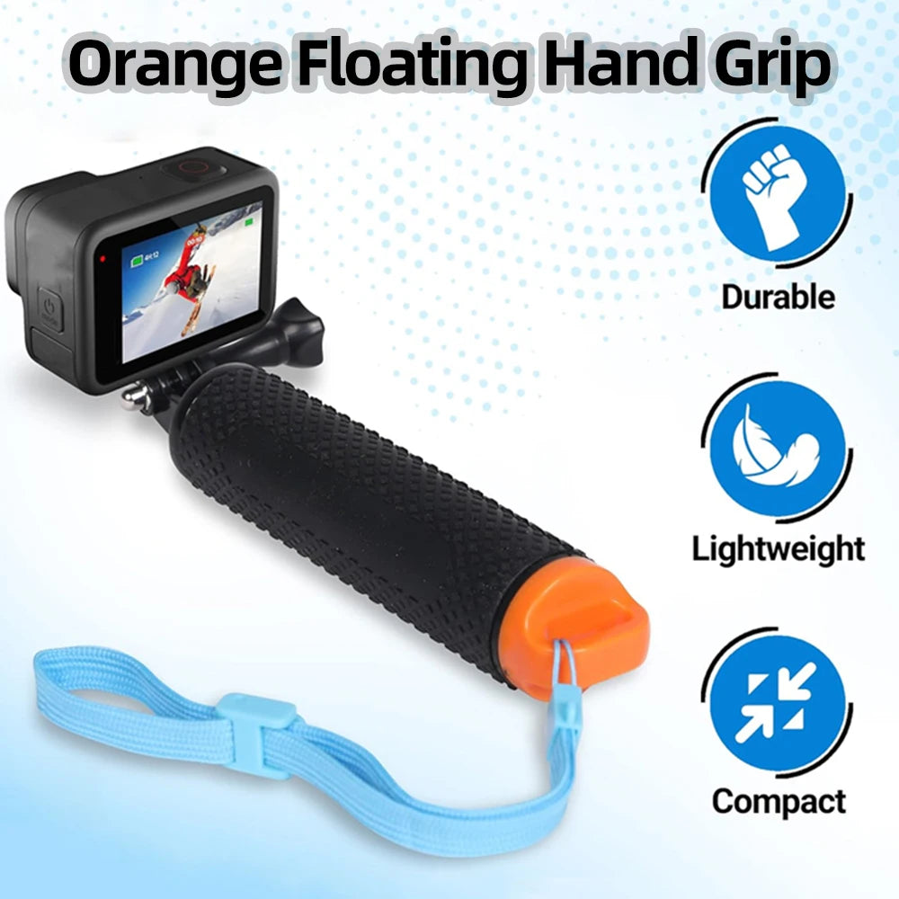 GoPro Floating Hand Grip Waterproof Handle & Selfie Stick - For GoPro Hero 13/12/11/10/9/8/7/6/5, Insta360 X4/X3, DJI Action 4/3