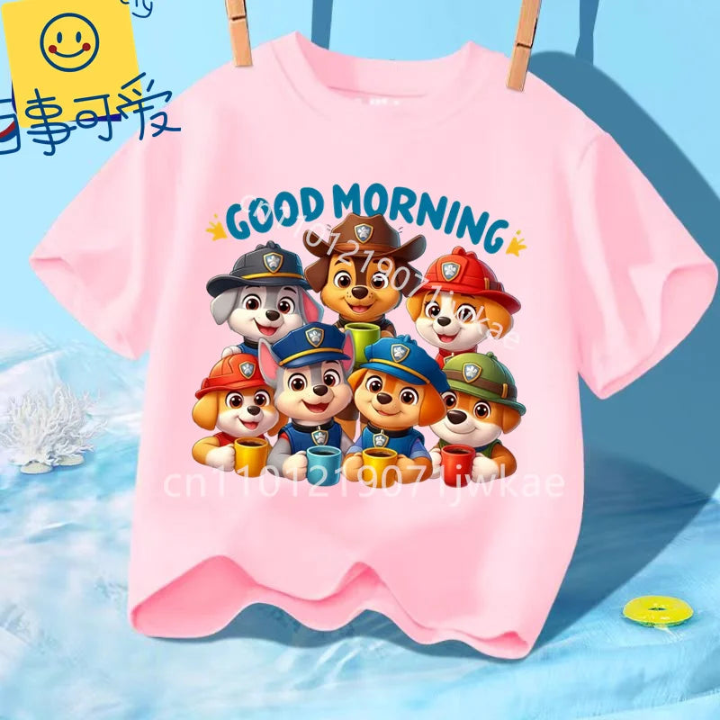 Paw Patrol Kids T-Shirt – Skye Cartoon Short Sleeve Summer Top for Boys & Girls Casual Wear Birthday Gift Clothing