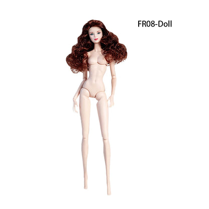 32cm European Supermodel Nude Doll – Original 1/6 Joint Figure with Multi-Color Skin and Exquisite Makeup, Full Series Collectible Toy