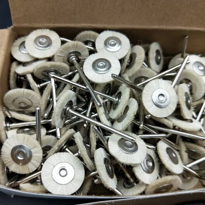 19/22/25mm Polishing Brushes – Soft & Hard Abrasive Buffing Wheels with 2.35mm Shank for Dremel Jewelry Rotary Tools