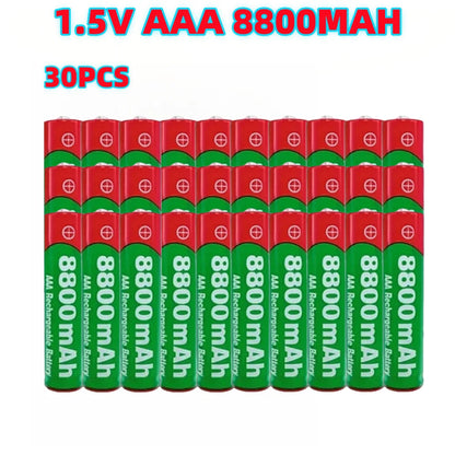 NEW 8800mAh Rechargeable AAA Alkaline Battery – 1.5V for Clocks, Mice, Computers, Toys & More