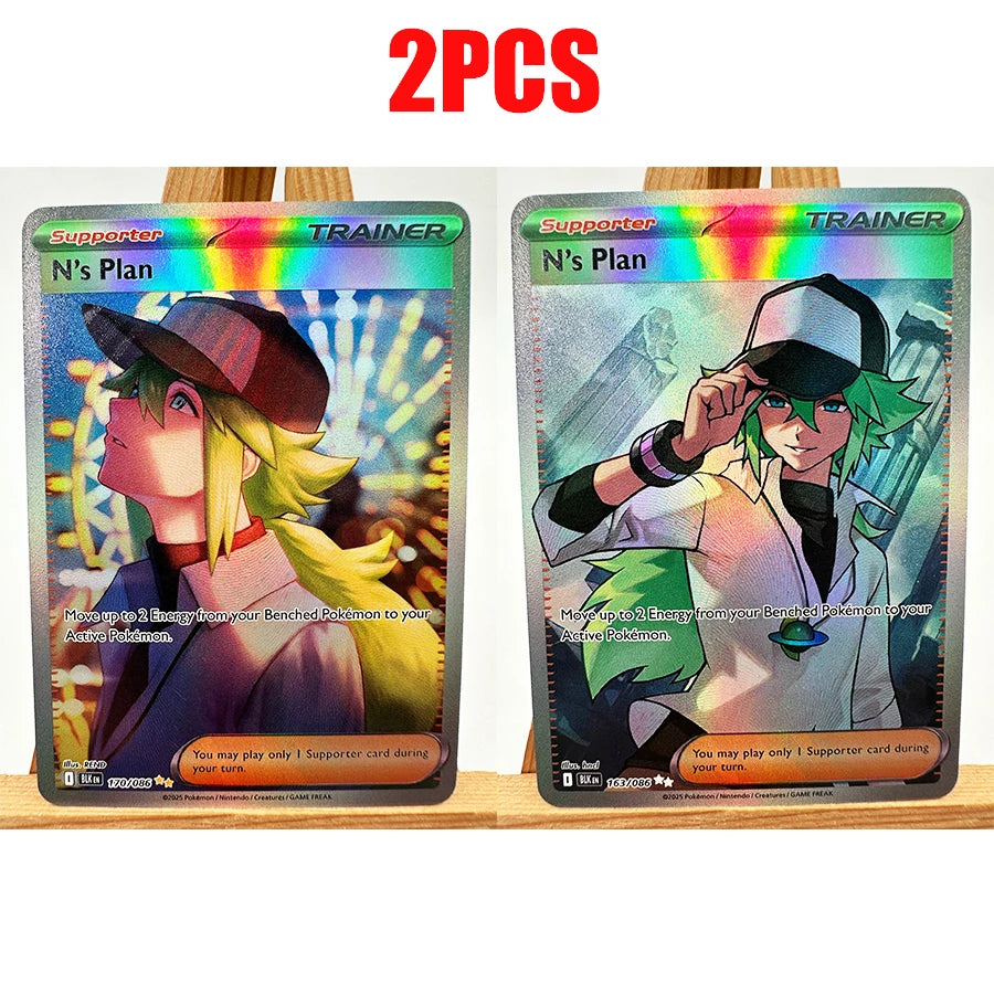 PTCG White & Black Victini Zekrom Reshiram Cards - English Anime Trading Card Collection