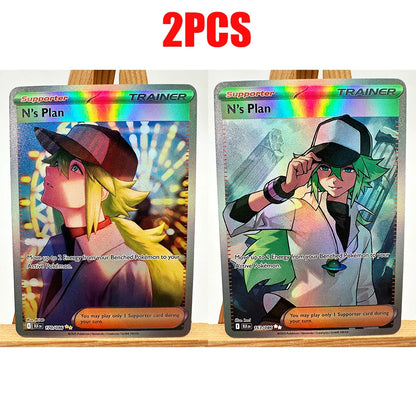PTCG White & Black Victini Zekrom Reshiram Cards - English Anime Trading Card Collection