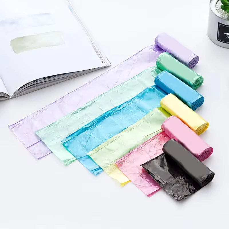 5 Rolls (100PCS) Disposable Trash Bags – Household Kitchen Garbage Bags for Storage & Cleaning