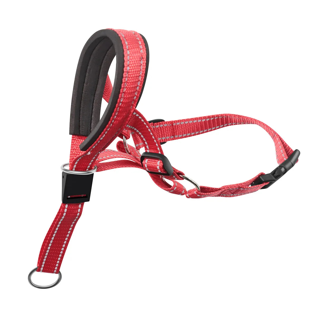 Breathable Dog Mouth Muzzles: Anti-Bark Collar Training Tool Set with Reflective Strips - Nylon Muzzle for Summer Pet Leashes