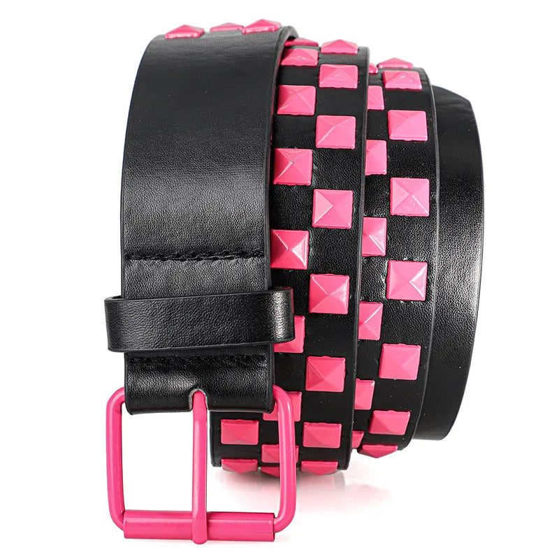 Unisex Rivet Belt - Punk HipHop Y2K Rock Style Streetwear Belt for Men and Women