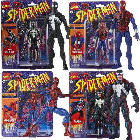 Hasbro Spider-Man 2099 Miguel O’Hara Action Figure — Legends Venom & Deadpool, Change Face Statue Model Doll Toy Gift for Kids