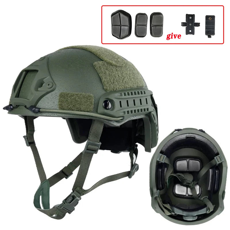 FAST Tactical Helmet – Kevlar High-Quality Outdoor Hunting Helmet with Wendy Floating Pad